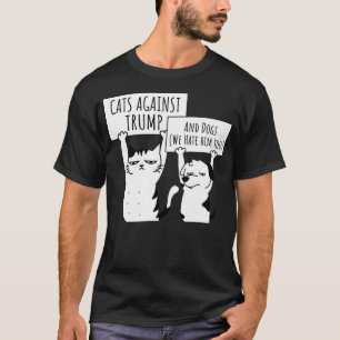 T-shirt Manifestation de chats et de chiens contre Trump