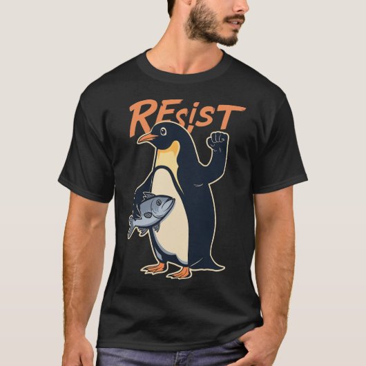 T-shirt Manifestation de protestation de l'activiste Pengu (Devant)