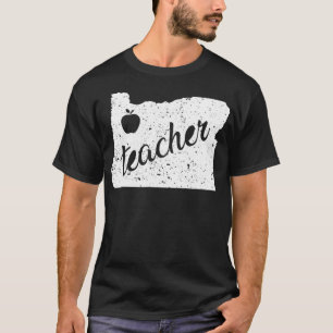 T-shirt Manifestation d'enseignants en Oregon Rouge pour E