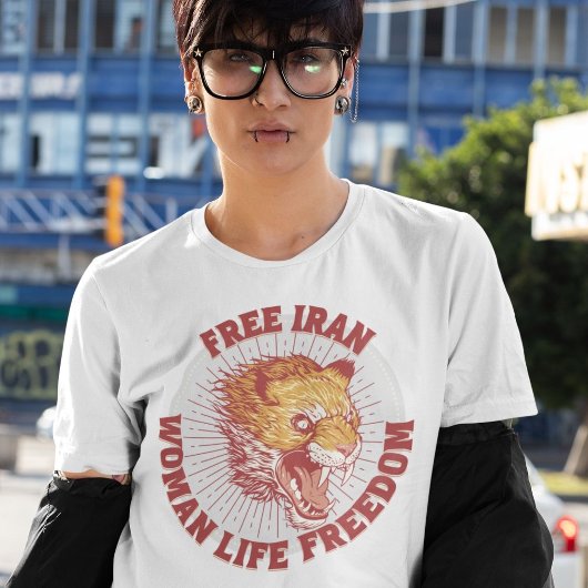 T-shirt Manifestation pour la libération de l'Iran | Rouge
