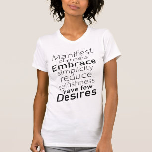 T-shirt Manifeste clarté, embrasser la simplicité