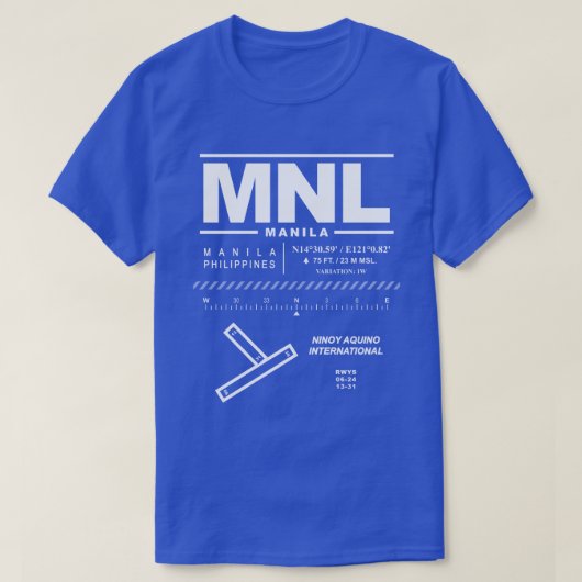T-shirt Manila Ninoy Aquino Int'l Airport MNL Tee - shirt (Design devant)