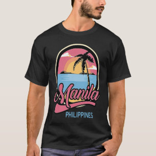 T-shirt Manille Philippin Rétro Pinoy Été Philippines Vin