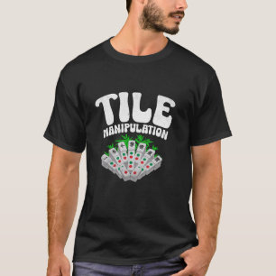 T-shirt Manipulation de tuiles Jeu de tuiles Mahjong Joueu
