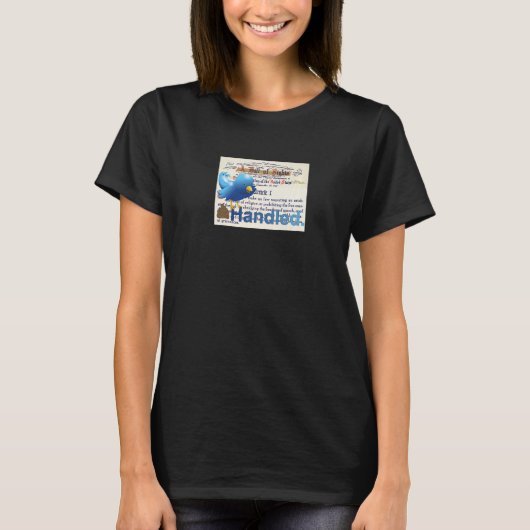 T-shirt Manipulé. Blue Bird. Déclaration des droits Articl (Devant)