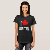 T-shirt Manitoba Canada Maple Leaf Canadian Flag Pride (Devant entier)