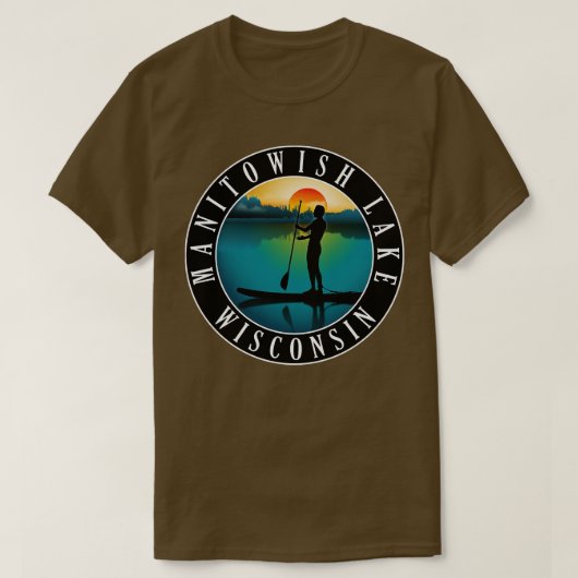 T-shirt Manitowish Lake Wisconsin Paddleboard (Design devant)