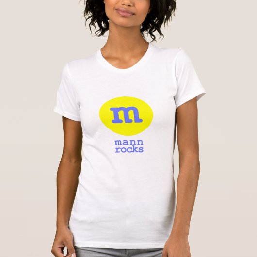 T-shirt Mann bascule (blanc/jaune/bleu) (Devant)