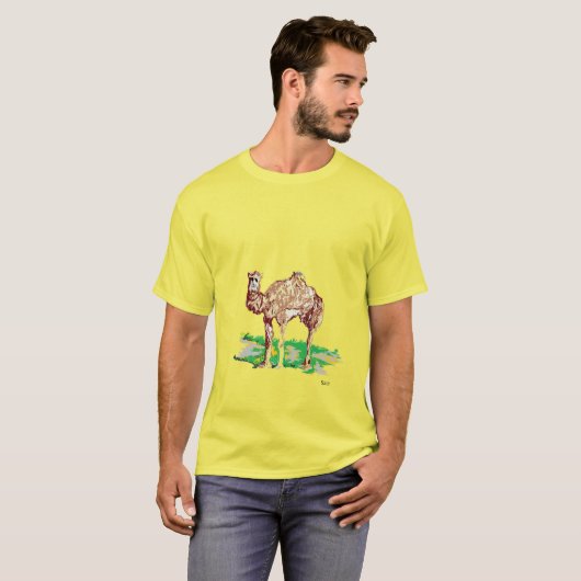T-shirt Mannen : Camel (Voorkant volledig)