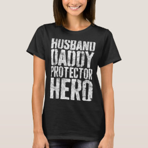 T-shirt Mannen Echtgenoot Papa Beschermer Held Vad