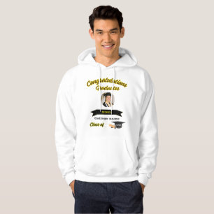 T-shirt mannen foto en naam gefeliciteerd afgestud