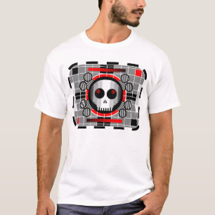 T-shirt mannen van de schedel, wit
