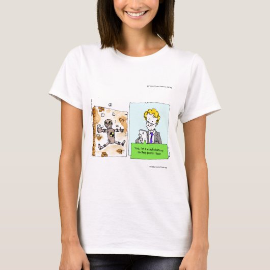 T-shirt Mannequin de Texte Drôle de Crash (Devant)