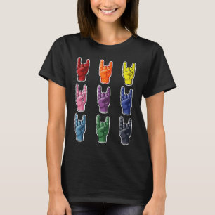 T-shirt Mano Cornuto Italien Lucky Charme Contre Malocchio