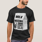 T-shirt Manquant 10mm Socket Lait Carton Funny Car Mécaniq (Devant)