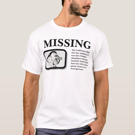 T-shirt Manquant, l'Orc traditionnel (Devant)
