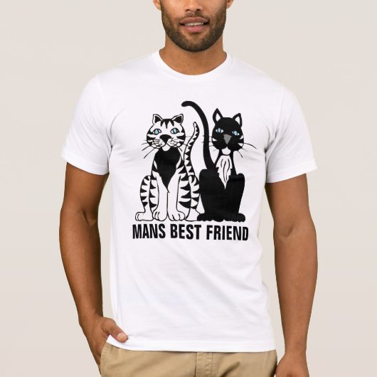 T-shirt Mans Best Friend, Cat T_shirts (Devant)