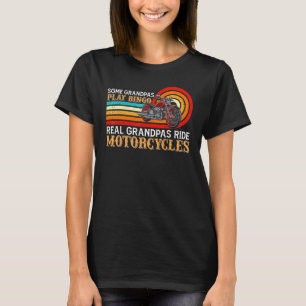 T-shirt Mans Style Vintage Real Grand-pa Ride Motos F