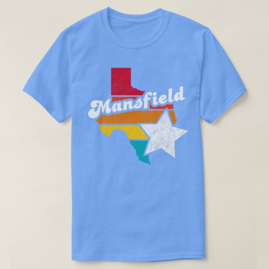T-shirt Mansfield Texas Vintage Souvenir déshabillé 2 (Design devant)