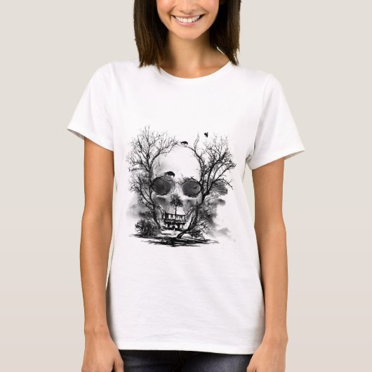T-shirt MANSION SKULL - maison hantée - horreur - Hallowee (Devant)