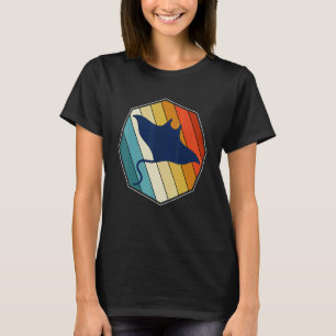T-shirt Manta raie océan animal plongée en scaphandre Aqua