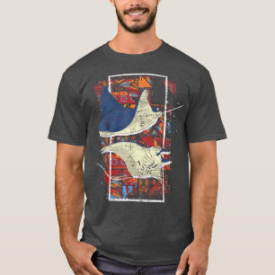 T-shirt Manta Ray Lover Hawaiian Tribal Manta