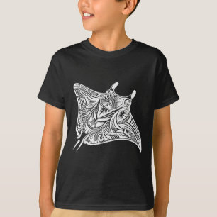T-shirt Manta Ray Polynesian Tribal Mer de tatouage