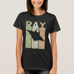 T-shirt Manta Ray Vintage Stingray Rétro Océanologie