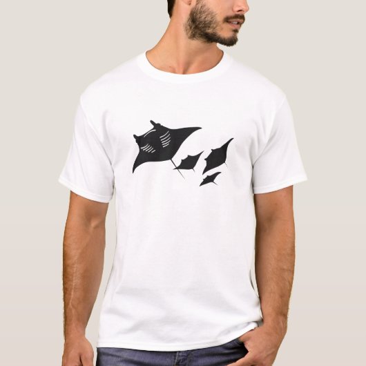 T-shirt Mantaros manta ray scuba (Devant)