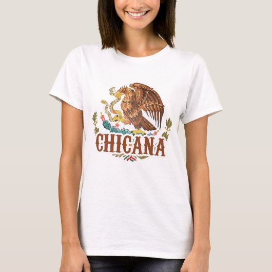 T-shirt Manteau de Chicana Mexique des bras (Devant)