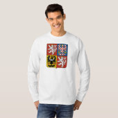 T-shirt Manteau de République Tchèque des bras CZ (Devant entier)