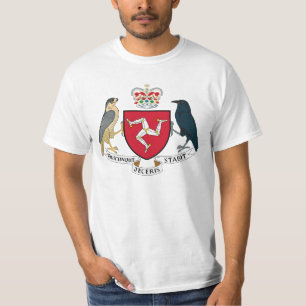 T-shirt Manteau d'île de Man des bras - emblème mannois