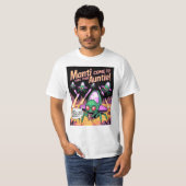 T-shirt  Manti Aliens Abduction Party! Defender Arcade '81 (Devant entier)