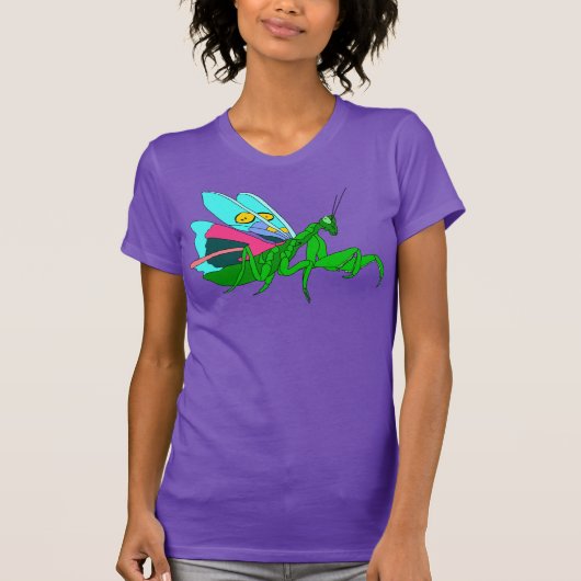 T-shirt Mantis de prière colorée (Devant)