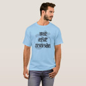 T-shirt Mantra Om Sat Chit Ananda Bleu (Devant entier)