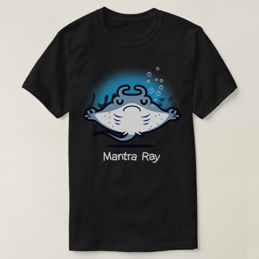 T-shirt Mantra Ray Funny Cute Kawaii Manta Ray Doing Yoga (Design devant)
