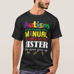 T-shirt Manual Sister Puzzle Special Autism Awareness