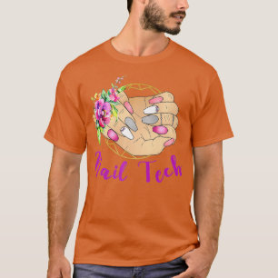 T-shirt Manucure technique à ongle mignon technicien d'art