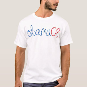T-SHIRT MANUSCRIT OBAMA08
