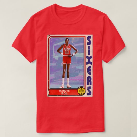 T-shirt MANUTE BOL Retro Style 90s Basketball d (Design devant)