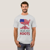 T-shirt Manx American Roots, île de Man (Devant entier)