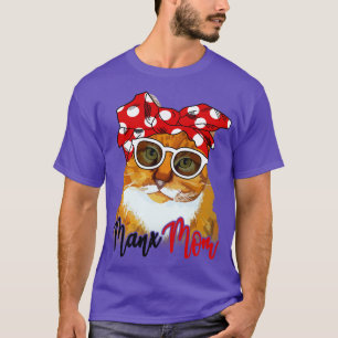 T-shirt Manx Chemise Chat Manx Chat Maman Bandana