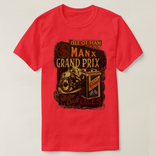 T-shirt Manx Motorcycle Course Isle Of Man tt (Design devant)