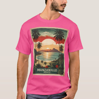 T-shirt Manzanillo Colima Mexique Vintage voyage Tourisme