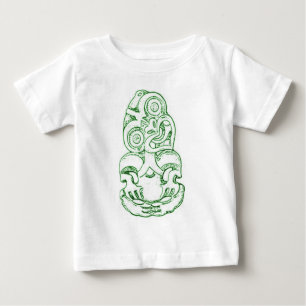 T-shirt maori de nourrisson de croquis de Hei-Tiki