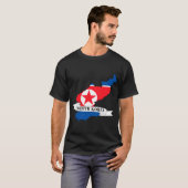T-shirt Map of the North Korean flag (Devant entier)