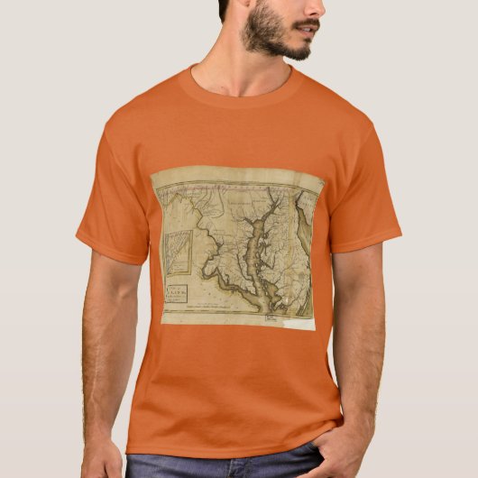 T-shirt Map of the State of Maryland 1795 (Devant)