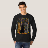 T-shirt Maple Cat Leaf Automne Bonjour Automne Funny Kitty (Devant entier)