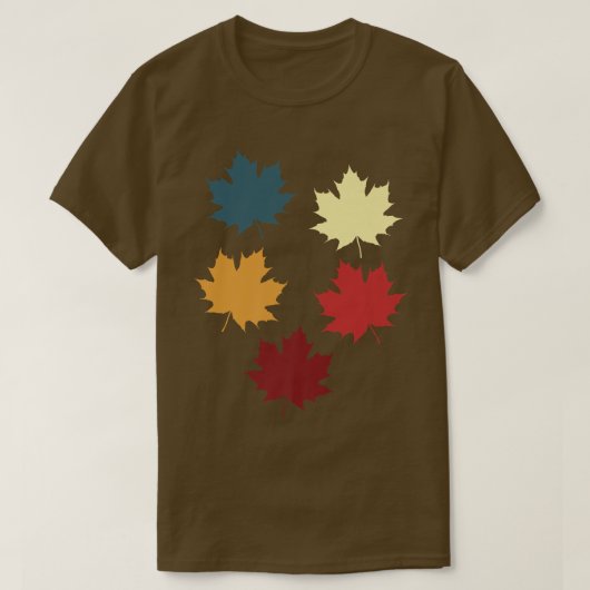 T-shirt Maple Feuille Retro Automne Amour Automne saison a (Design devant)