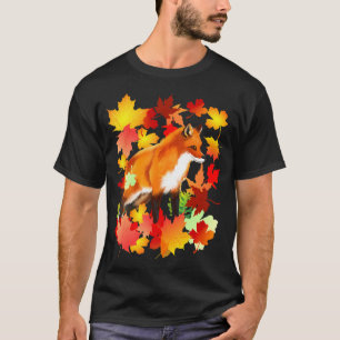 T-shirt Maple Fox Leaf Automne Leaves Nature Seasons